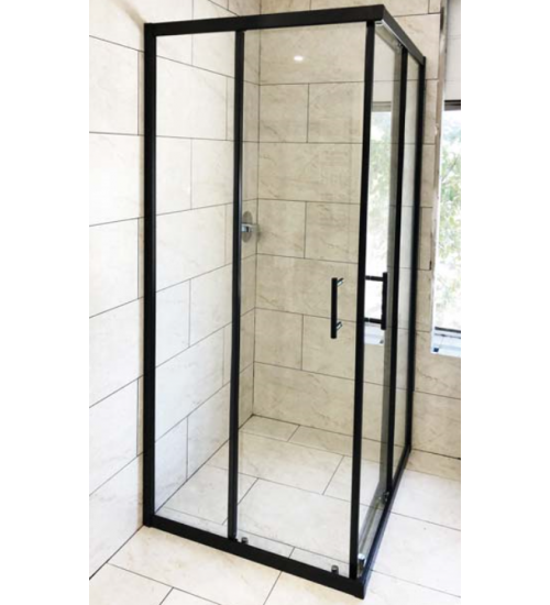 black shower screens